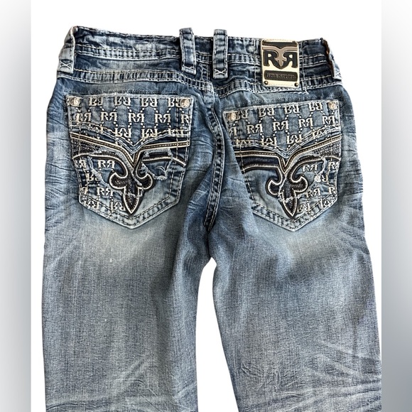 Rock Revival Men's Prewitt Straight Distressed Jeans 34 - Picture 6 of 15